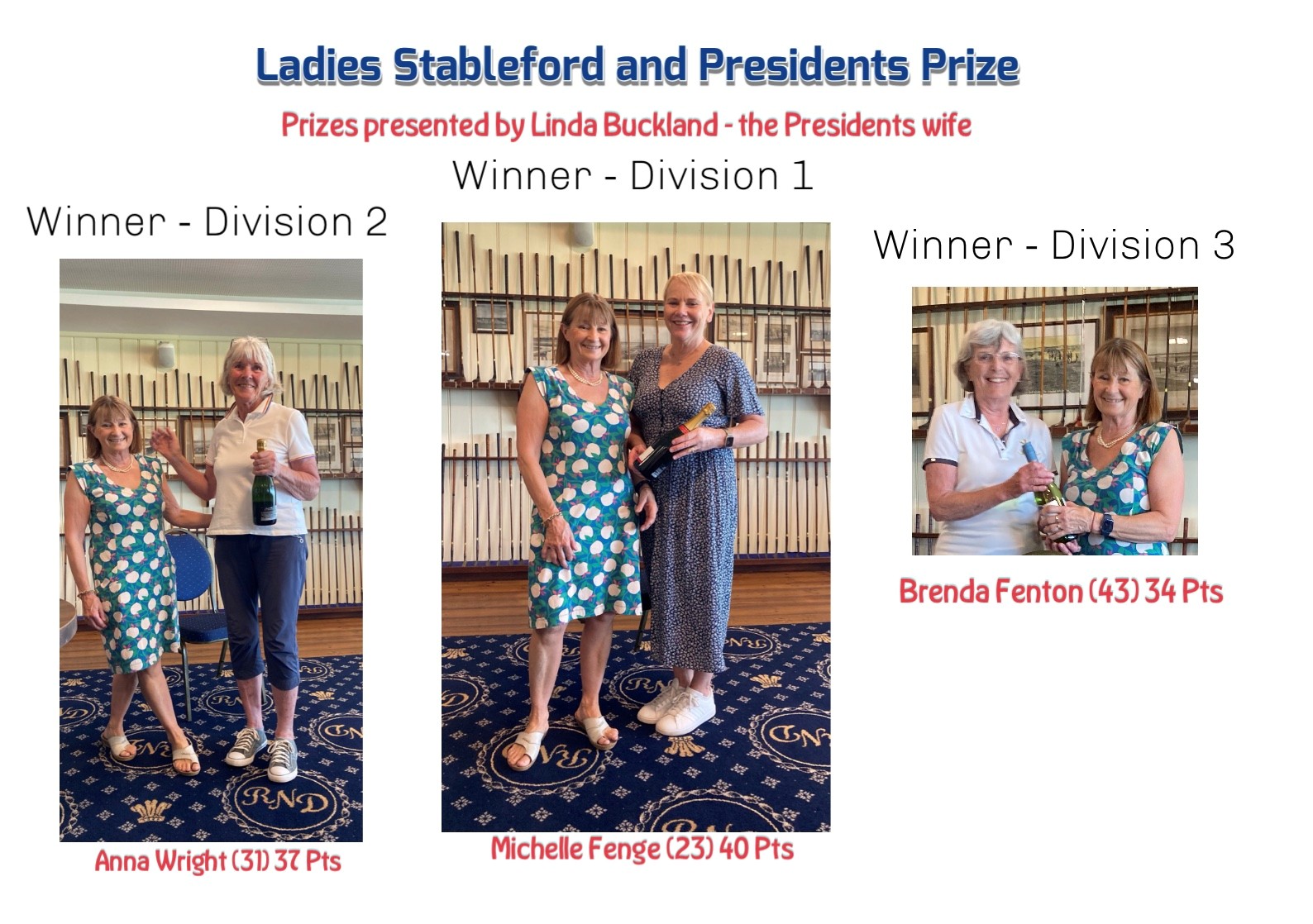 Ladies Stableford and Presidents prize